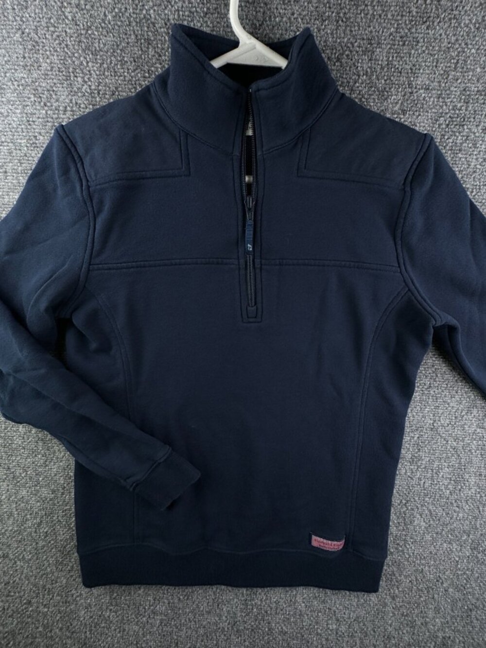 Vineyard Vines 1/4 Zip Pullover Navy Blue Sweater Sweatshirt XS Adult Unisex